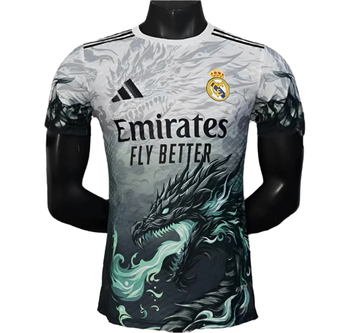 Real Madrid | 2025/2026 Black White Dragon Special Jersey